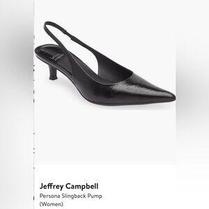 NIB Jeffrey Campbell Black Persona Slingback Kitten Heels